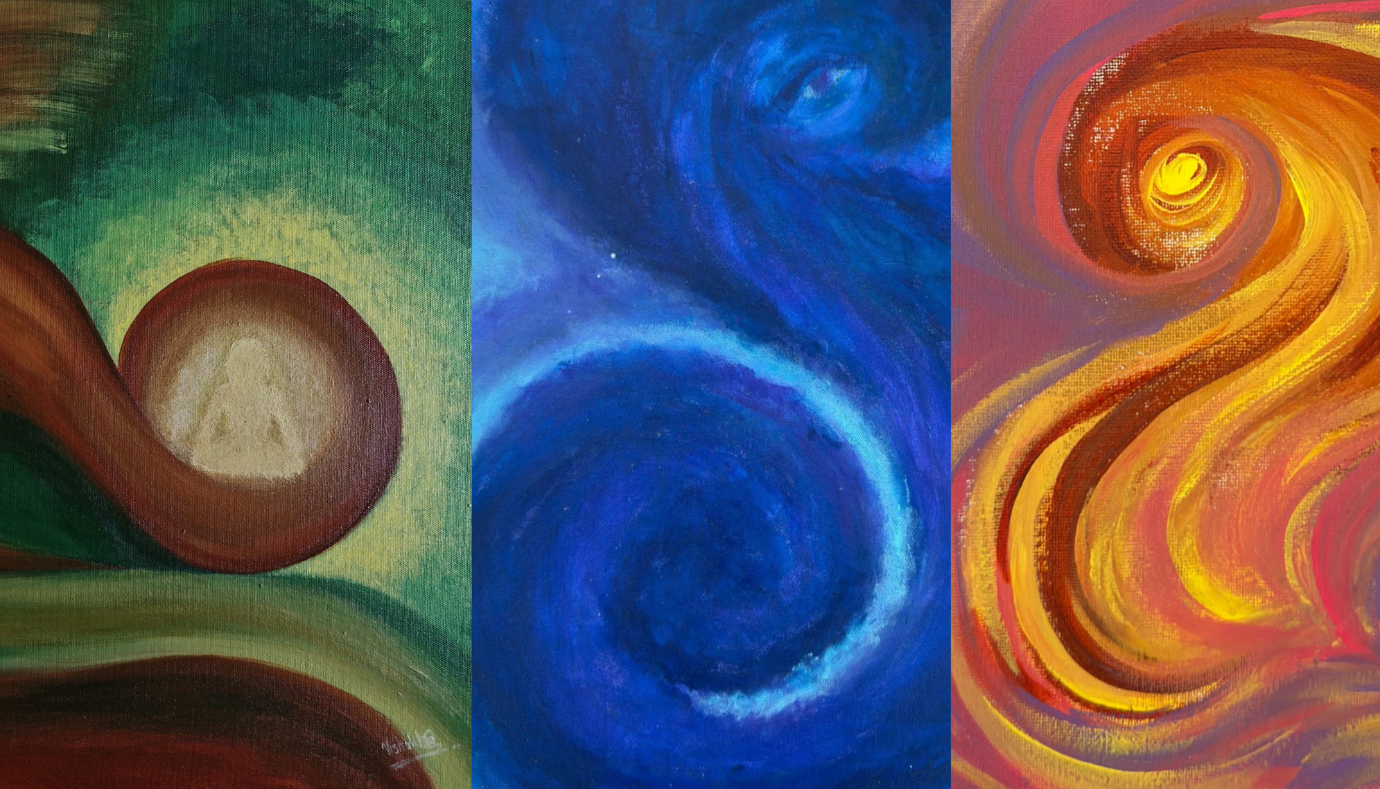 A collage of paintings by Vishakha Gautam