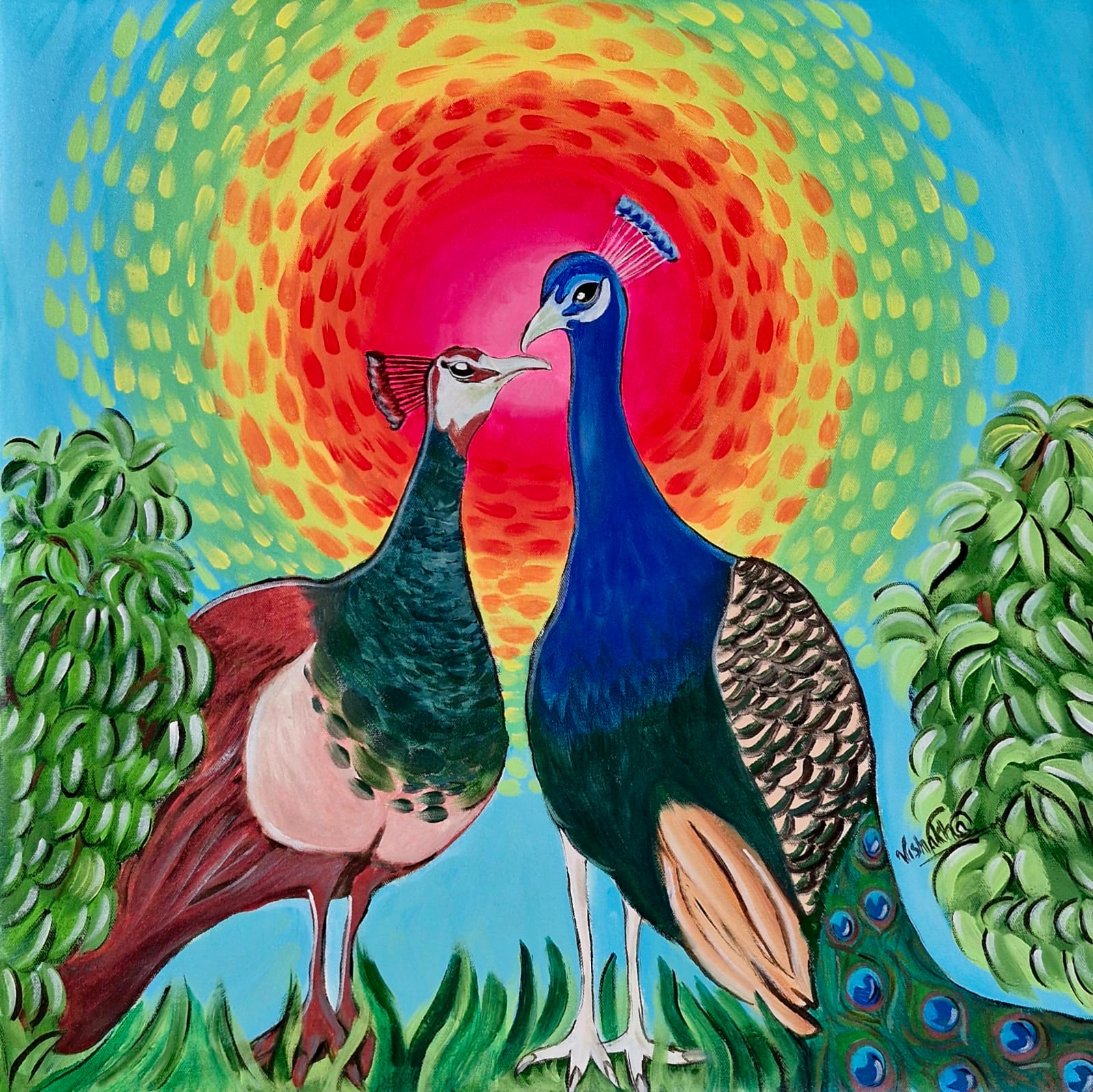 Belonging, Acrylics on canvas · 24 × 24 in