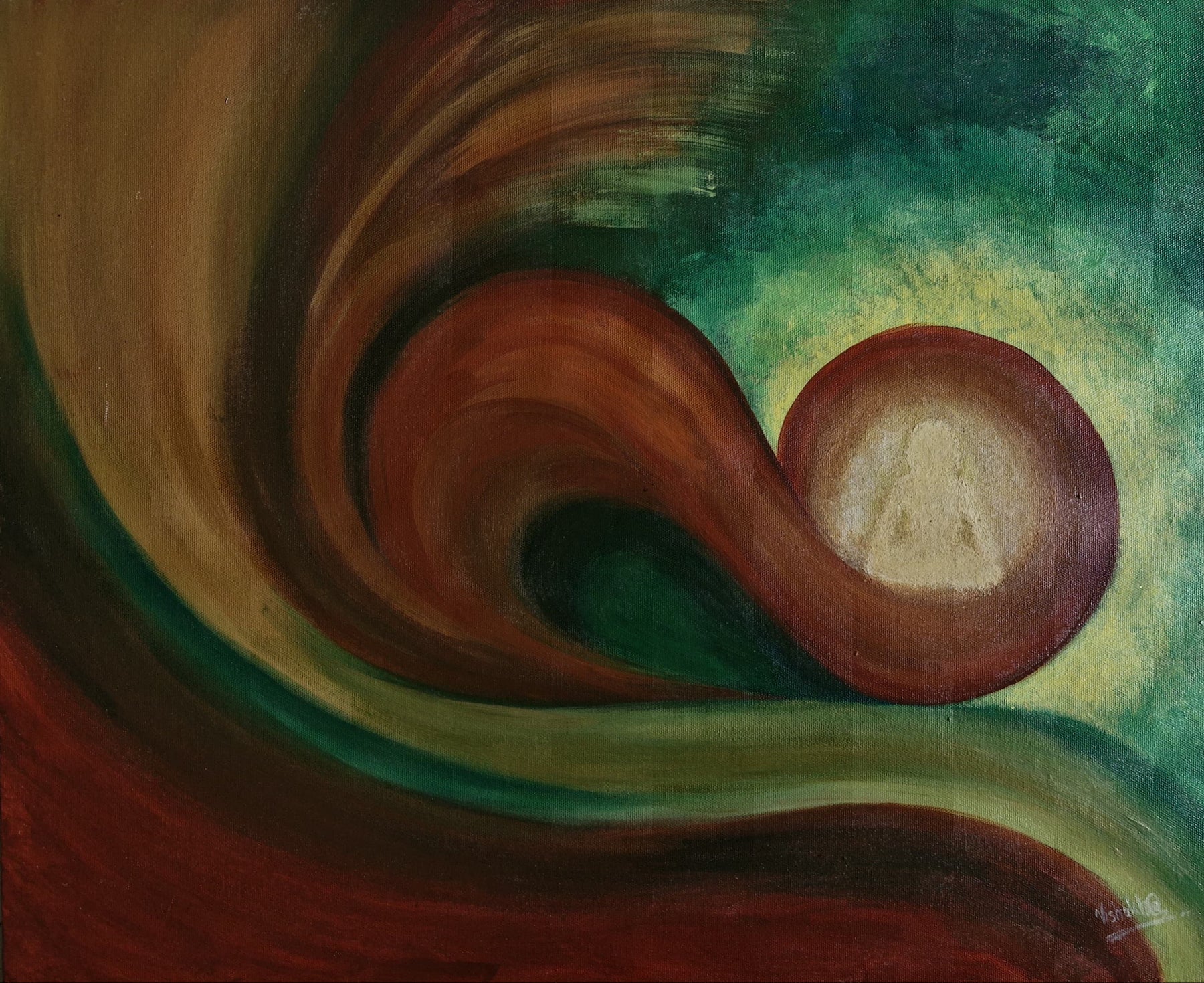 We are the ocean, we are its waves, Acrylics on canvas · 20 × 24 in